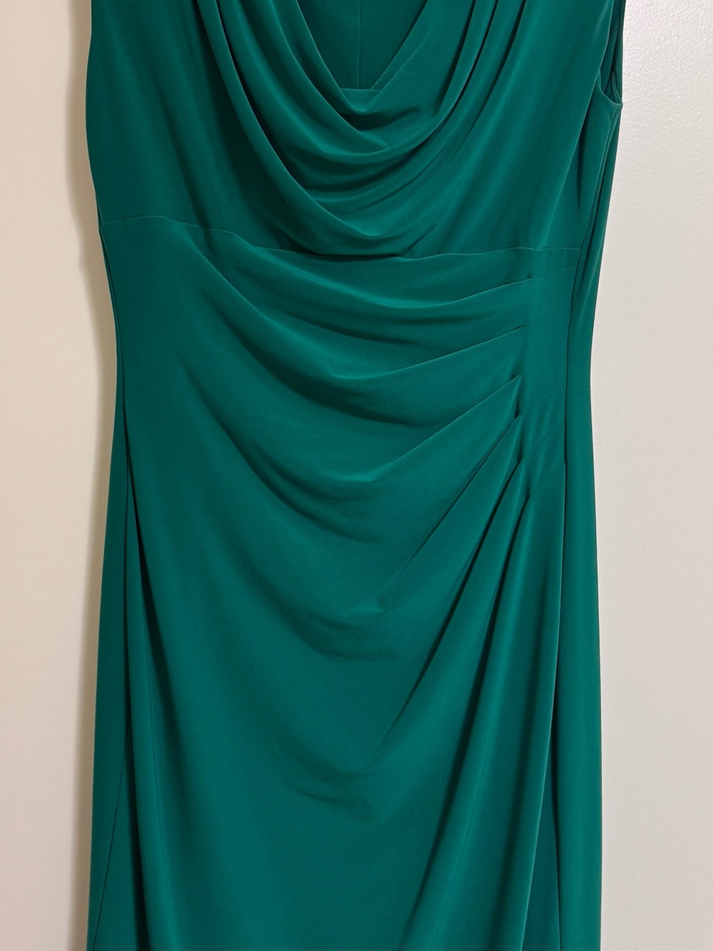 Ralph Lauren Teal Draped Midi Dress